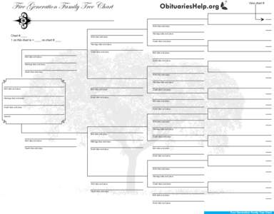 Five Generation Family Tree Chart  ObituariesHelp.org View chart #