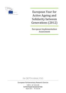 European Year for Active Ageing and Solidarity between GenerationsEuropean Implementation Assessment