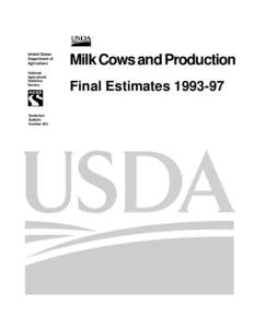 National Agricultural Statistics Service / Dairy farming / Dairy cattle / Milk / Census of Agriculture / Calf / Goat / Cattle / Agriculture / Zoology