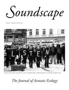Soundscape - The Journal of Acoustic Ecology