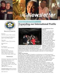 IAG Newsletter Volume 17, No. 3 July 2003 Message from the President  Expanding our International Profile