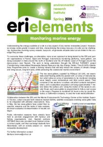 environmental research institute erielements Spring 2015