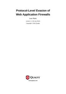 Protocol-Level Evasion of Web Application Firewalls