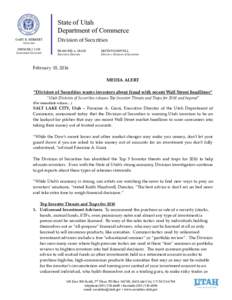 Press Release - 18 FebSecurities Investor Threats and Traps