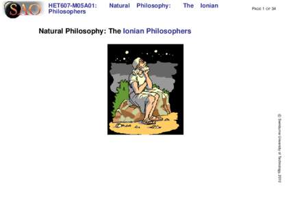 HET607-M05A01: Philosophers Natural  Philosophy: