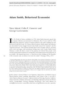 Philosophy / Ethics / Economy / Moral philosophers / Classical liberalism / The Theory of Moral Sentiments / Behavioral finance / Behavioral economics / Adam Smith / Invisible hand / Moral sense theory / The Wealth of Nations