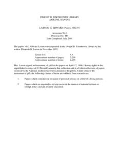 Microsoft Word - LARSON, G. EDWARD  Papers, [removed]doc