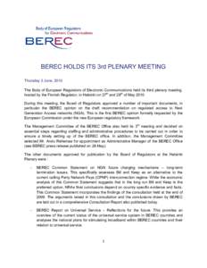 BEREC press release post Helsinki_100531.doc