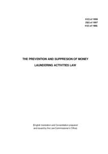 61(I) of[removed]I) of[removed]I) of[removed]THE PREVENTION AND SUPPRESION OF MONEY LAUNDERING ACTIVITIES LAW