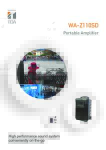WA-Z110SD Portable Amplifier High performance sound system conveniently on-the-go