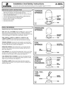 Installation And Safety Instructions  A-685L Line art shown may not exactly match the fixture enclosed. However, the installation instructions do apply to this fixture. Fill in Item Number on Carton and File This Sheet F
