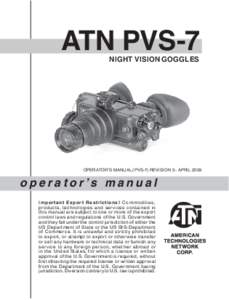 ATN PVS-7 operator’s manual