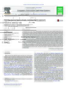 Computers, Environment and Urban Systems–80  Contents lists available at ScienceDirect Computers, Environment and Urban Systems journal homepage: www.elsevier.com/locate/ceus