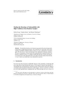 Discrete Comput Geom OF1–OF23DOI: s00454Discrete & Computational  Geometry