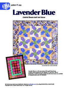 pattern  easy Lavender Blue Colorful flowers twirl and dance