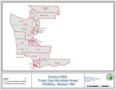 Census 2000, Public Use Microdata Areas (PUMAs):  Washington State