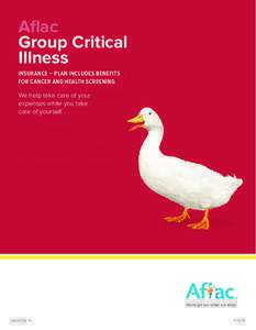 Aflac Group Critical Illness INSURANCE – PLAN INCLUDES BENEFITS FOR CANCER AND HEALTH SCREENING