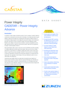 Power Integrity CADSTAR – Power Integrity Advance Introduction  D A T A