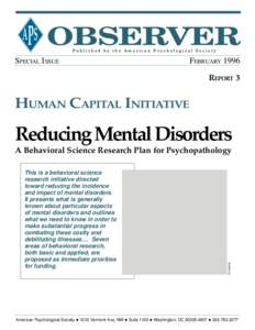 P OBSERVER  AS Published by the American Psychological Society