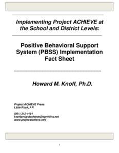Psychology / Education / Academia / Behaviorism / Educational psychology / Psychotherapy / Youth / Behavior modification / Behaviour therapy / Self-monitoring / Prosocial behavior / Peer pressure