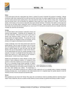 Microsoft Word - Minerals Thematic and Fact Sheets - Fact Sheets - Nickel - Formatted.DOCX