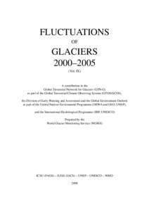 FLUCTUATIONS OF GLACIERS 2000–2005 (Vol. IX)