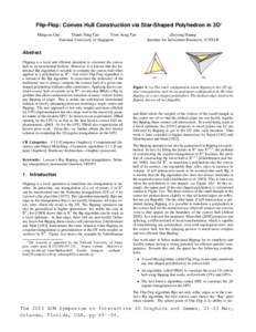 Flip-Flop: Convex Hull Construction via Star-Shaped Polyhedron in 3D