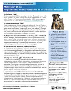 Mascotas y Ebola - Respondiendo a las preocupaciones de los duenos de mascotas