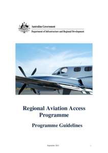 Regional Aviation Access Programme Programme Guidelines September 2013