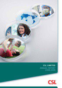 CSL LIMITED ANNUAL REPORT[removed]