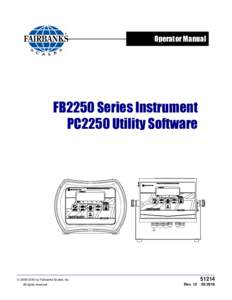 FB2250 Instrument and PC2250 Software Operators Manual