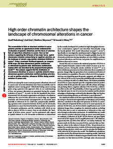 High order chromatin architecture shapes the landscape of chromosomal alterations in cancer