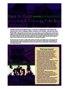 How to Help Military & Veteran Families for Extended Families, Friends and Neighbors