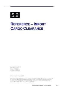 Microsoft Word - module 5.2 Reference - Import Cargo Clearance V1.0.doc