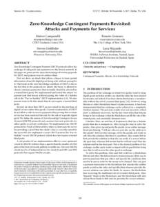 Zero-Knowledge Contingent Payments Revisited: Attacks and Payments for Services