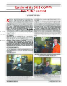 Results of the 2015 CQWW 160-Meter Contest BY ANDY BLANK,* N2NT S