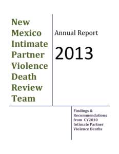 New Mexico Intimate Partner Violence Death