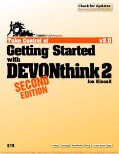 Take Control of Getting Started with DEVONthinkSAMPLE