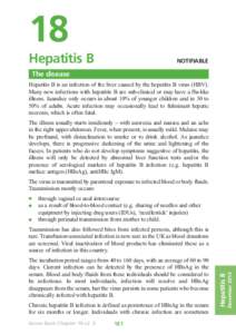 Immunisation against infectious disease - Chapter 18 - Hepatitis B