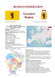 Yaroslavl Oblast / Golden Ring of Russia / Yaroslavl / Vologda Oblast / Tunoshna Airport / Volga River / Rybinsk Reservoir / Federal districts of Russia / Oblasts of Russia / Geography of Russia