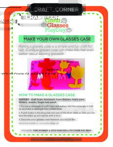 Craft Corner page glasses case