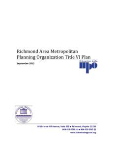Richmond Area Metropolitan Planning Organization Title VI Plan