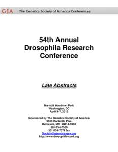 44th Annual Drosophila Research Conference
