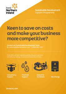 Sustainable Development Support Programme Keen to save on costs and make your business more competitive?