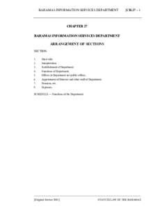 Bahamas Information Services Department Act