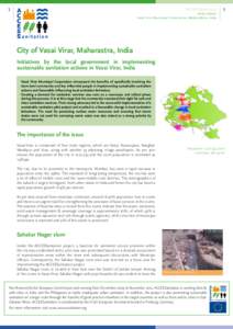 Hygiene / States and territories of India / Vasai-Virar / Virar / Navghar / Vasai / Sanitation / Sustainable sanitation / Nala Sopara / Geography of Maharashtra / Maharashtra / Sewerage