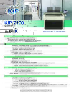 KIP 7170 Specifications SYSTEM SOFTWARE