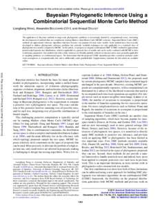 Supplementary materials for this article are available online. Please go to www.tandfonline.com/r/JASA  Bayesian Phylogenetic Inference Using a Combinatorial Sequential Monte Carlo Method ˆ E´ , and Arnaud DOUCET Liang