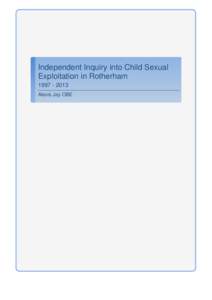 Independent Inquiry into Child Sexual Exploitation in Rotherham[removed]Alexis Jay OBE  Preface