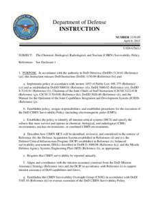 DoD Instruction, April 8, 2015